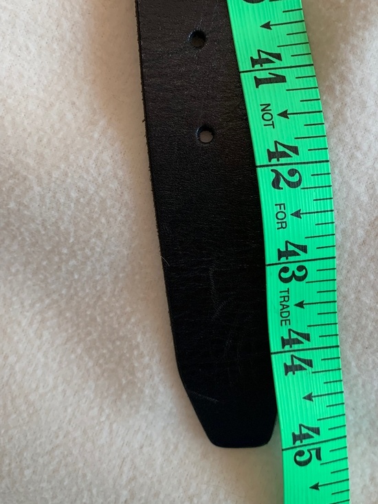 Vintage Fossil Black Leather Angular Loop Belt
